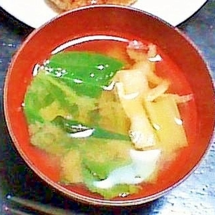 小松菜とエリンギの味噌汁